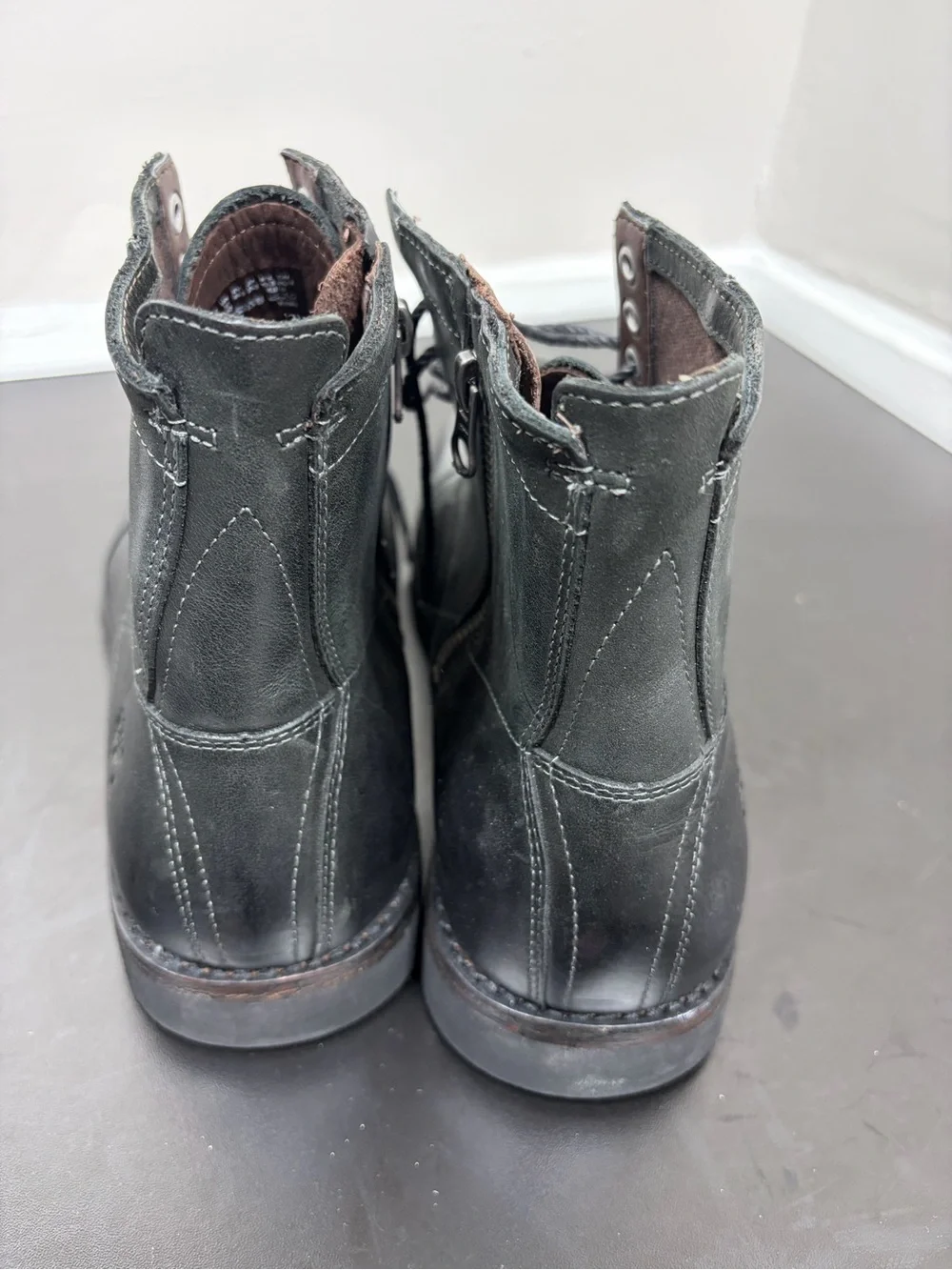 Timberland Earthkeepers City Premium Cap Toe Boots Black Leather Side Zip 10.5